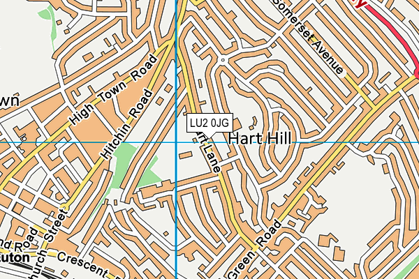 LU2 0JG map - OS VectorMap District (Ordnance Survey)