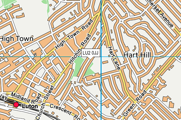 LU2 0JJ map - OS VectorMap District (Ordnance Survey)