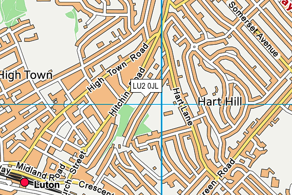 LU2 0JL map - OS VectorMap District (Ordnance Survey)