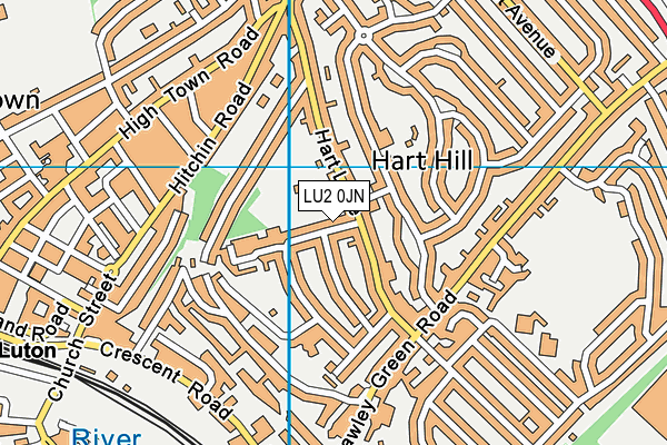 LU2 0JN map - OS VectorMap District (Ordnance Survey)