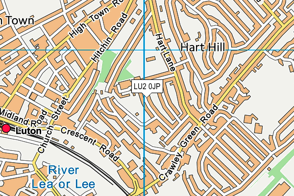 Adventure Playground (Closed) map (LU2 0JP) - OS VectorMap District (Ordnance Survey)