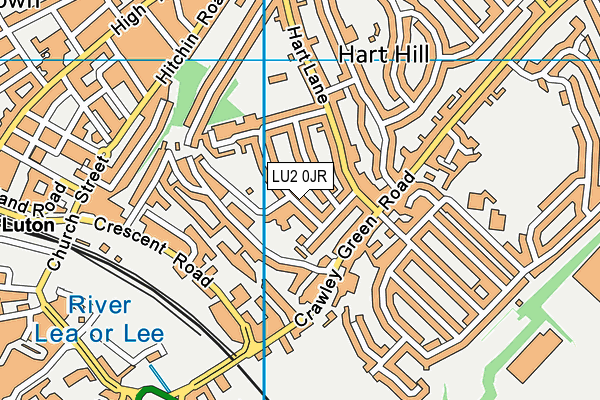 LU2 0JR map - OS VectorMap District (Ordnance Survey)