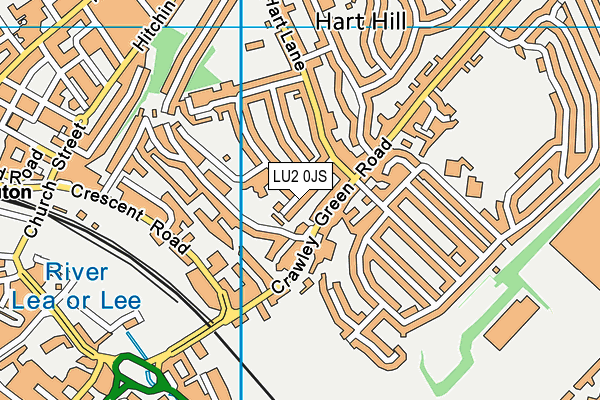Hart Hill Nursery School map (LU2 0JS) - OS VectorMap District (Ordnance Survey)