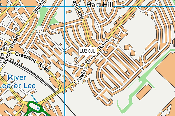 LU2 0JU map - OS VectorMap District (Ordnance Survey)