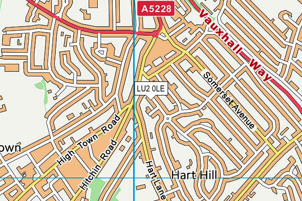 LU2 0LE map - OS VectorMap District (Ordnance Survey)