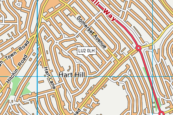 LU2 0LH map - OS VectorMap District (Ordnance Survey)