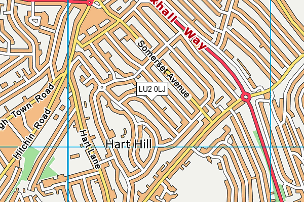 LU2 0LJ map - OS VectorMap District (Ordnance Survey)