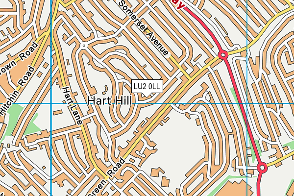 LU2 0LL map - OS VectorMap District (Ordnance Survey)
