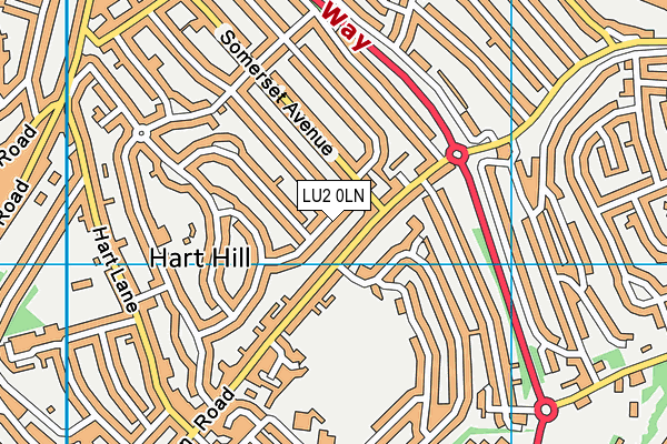 LU2 0LN map - OS VectorMap District (Ordnance Survey)