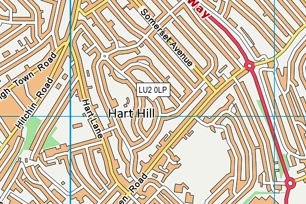 LU2 0LP map - OS VectorMap District (Ordnance Survey)