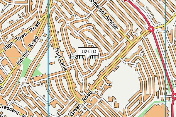 LU2 0LQ map - OS VectorMap District (Ordnance Survey)