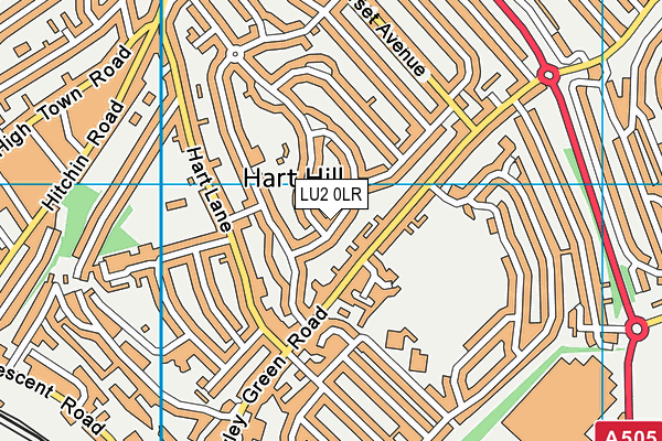 LU2 0LR map - OS VectorMap District (Ordnance Survey)