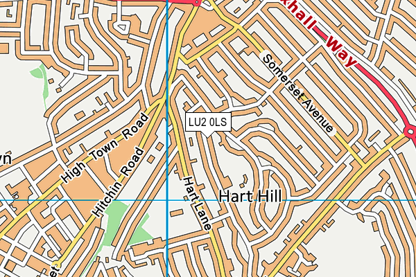 LU2 0LS map - OS VectorMap District (Ordnance Survey)
