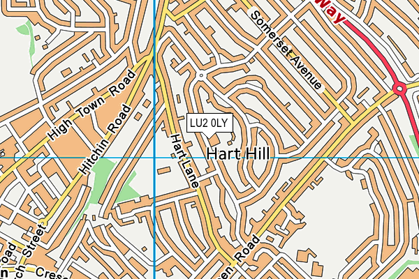 LU2 0LY map - OS VectorMap District (Ordnance Survey)