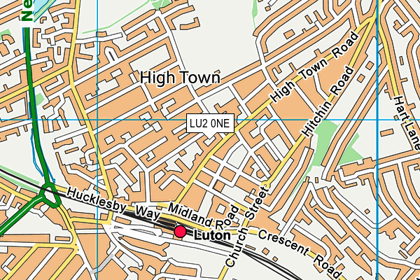 LU2 0NE map - OS VectorMap District (Ordnance Survey)