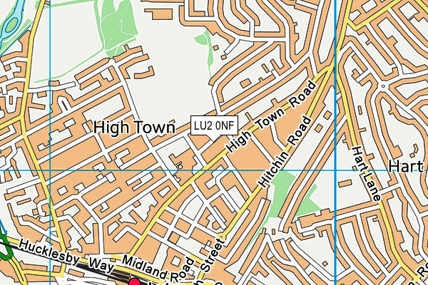 LU2 0NF map - OS VectorMap District (Ordnance Survey)