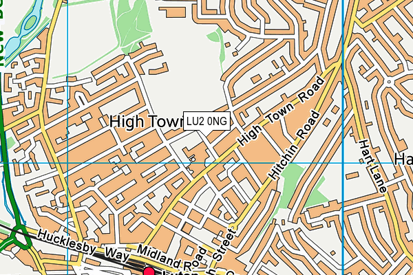 LU2 0NG map - OS VectorMap District (Ordnance Survey)