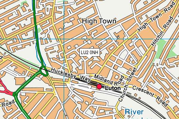 LU2 0NH map - OS VectorMap District (Ordnance Survey)