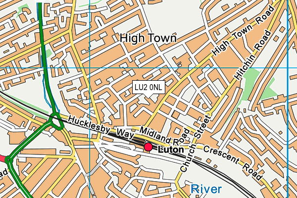 LU2 0NL map - OS VectorMap District (Ordnance Survey)