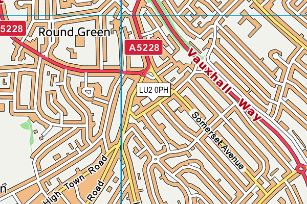 LU2 0PH map - OS VectorMap District (Ordnance Survey)