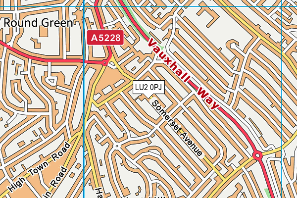 LU2 0PJ map - OS VectorMap District (Ordnance Survey)