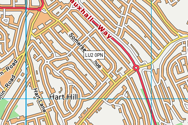 LU2 0PN map - OS VectorMap District (Ordnance Survey)