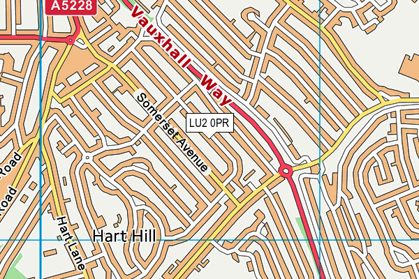 LU2 0PR map - OS VectorMap District (Ordnance Survey)