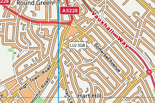 LU2 0QB map - OS VectorMap District (Ordnance Survey)