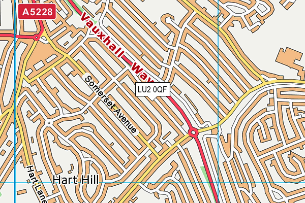 LU2 0QF map - OS VectorMap District (Ordnance Survey)