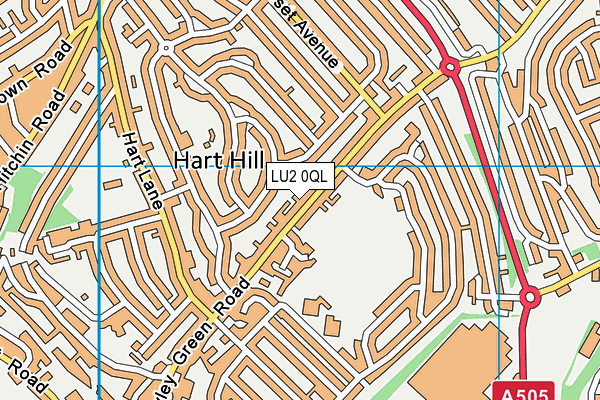 LU2 0QL map - OS VectorMap District (Ordnance Survey)