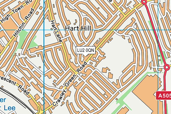 LU2 0QN map - OS VectorMap District (Ordnance Survey)