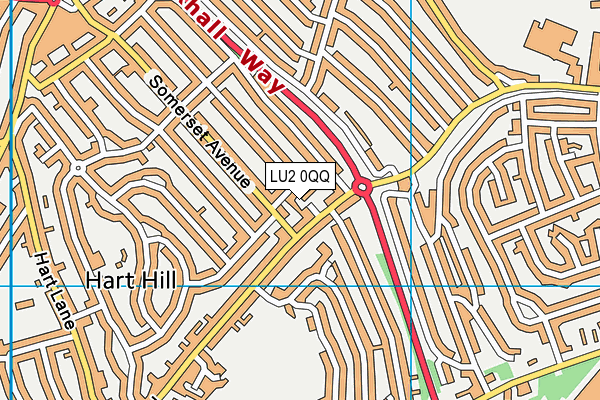LU2 0QQ map - OS VectorMap District (Ordnance Survey)