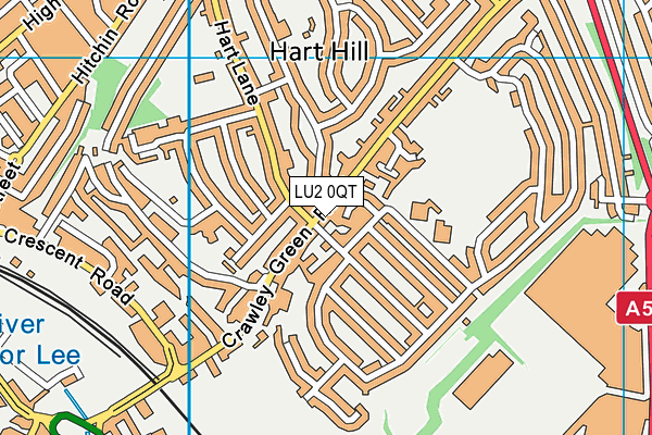 LU2 0QT map - OS VectorMap District (Ordnance Survey)