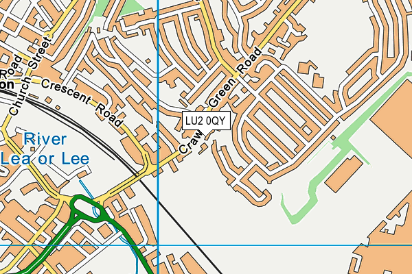 LU2 0QY map - OS VectorMap District (Ordnance Survey)