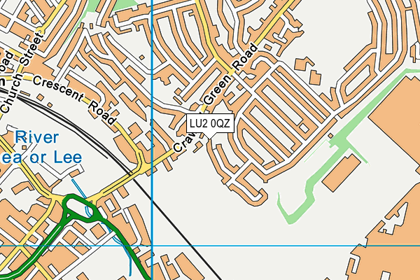 LU2 0QZ map - OS VectorMap District (Ordnance Survey)