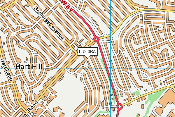 LU2 0RA map - OS VectorMap District (Ordnance Survey)