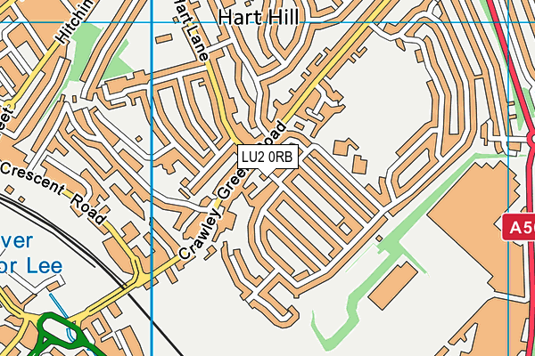 LU2 0RB map - OS VectorMap District (Ordnance Survey)