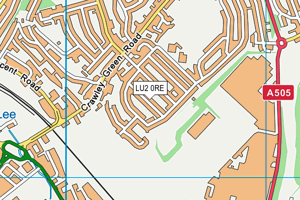 LU2 0RE map - OS VectorMap District (Ordnance Survey)