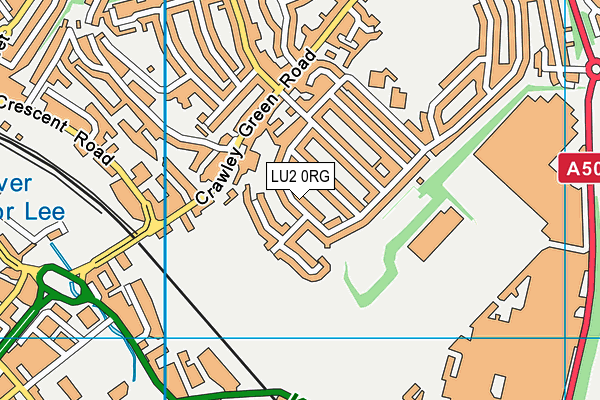 LU2 0RG map - OS VectorMap District (Ordnance Survey)