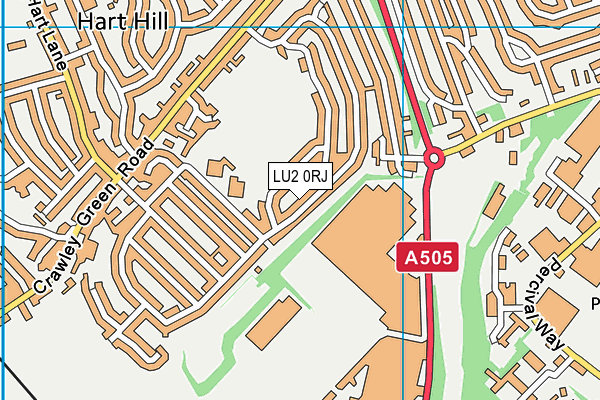 LU2 0RJ map - OS VectorMap District (Ordnance Survey)