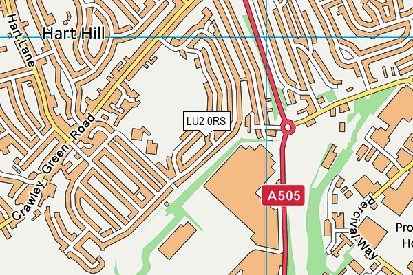 LU2 0RS map - OS VectorMap District (Ordnance Survey)