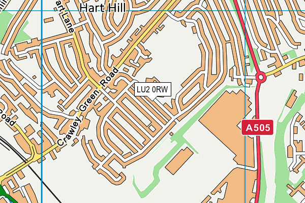 Crawley Green Infant School map (LU2 0RW) - OS VectorMap District (Ordnance Survey)