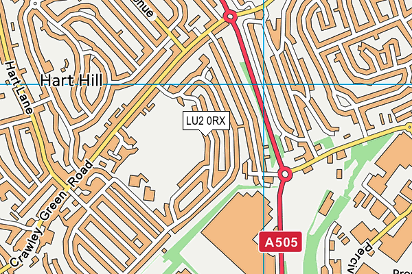 LU2 0RX map - OS VectorMap District (Ordnance Survey)