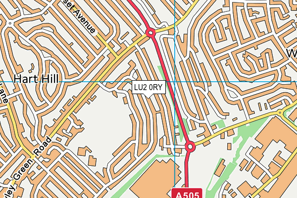 LU2 0RY map - OS VectorMap District (Ordnance Survey)