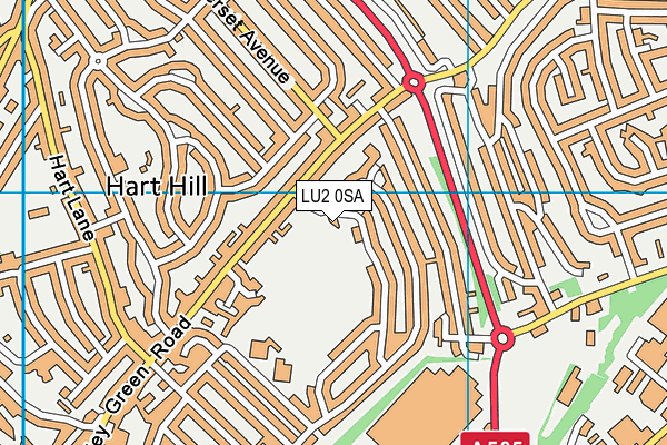LU2 0SA map - OS VectorMap District (Ordnance Survey)