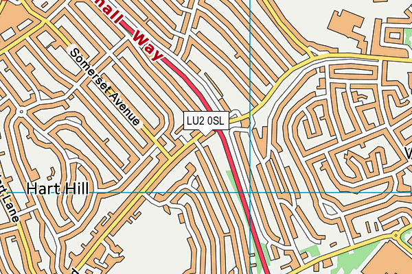 LU2 0SL map - OS VectorMap District (Ordnance Survey)