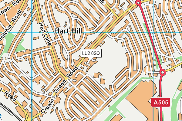 LU2 0SQ map - OS VectorMap District (Ordnance Survey)