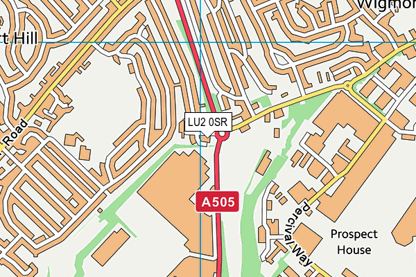 LU2 0SR map - OS VectorMap District (Ordnance Survey)