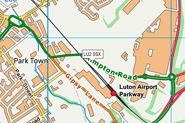 LU2 0SX map - OS VectorMap District (Ordnance Survey)