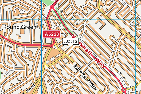 LU2 0TG map - OS VectorMap District (Ordnance Survey)